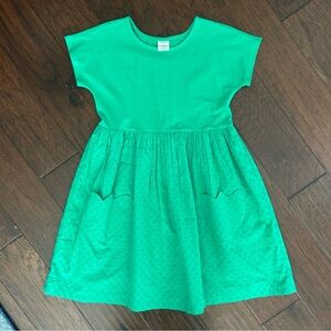 Hanna Andersson - Green Girls Dress with tulip pockets